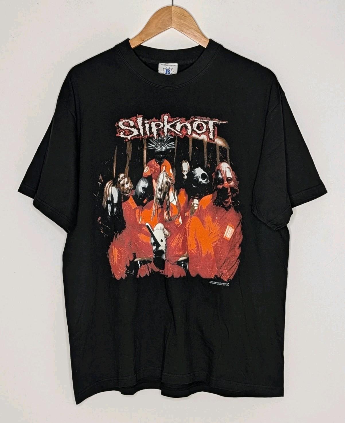 Vintage 1999 Slipknot Self Titled T-shirt Tee Metal Blue Grape NuMetal Mens XL M