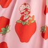 Girls' Long-Sleeved Round-Neck Dress, Spring and Autum Kidsren's Clothing, Cute Strawberry Kidsren's Princess Dress, Baby Casual Dress