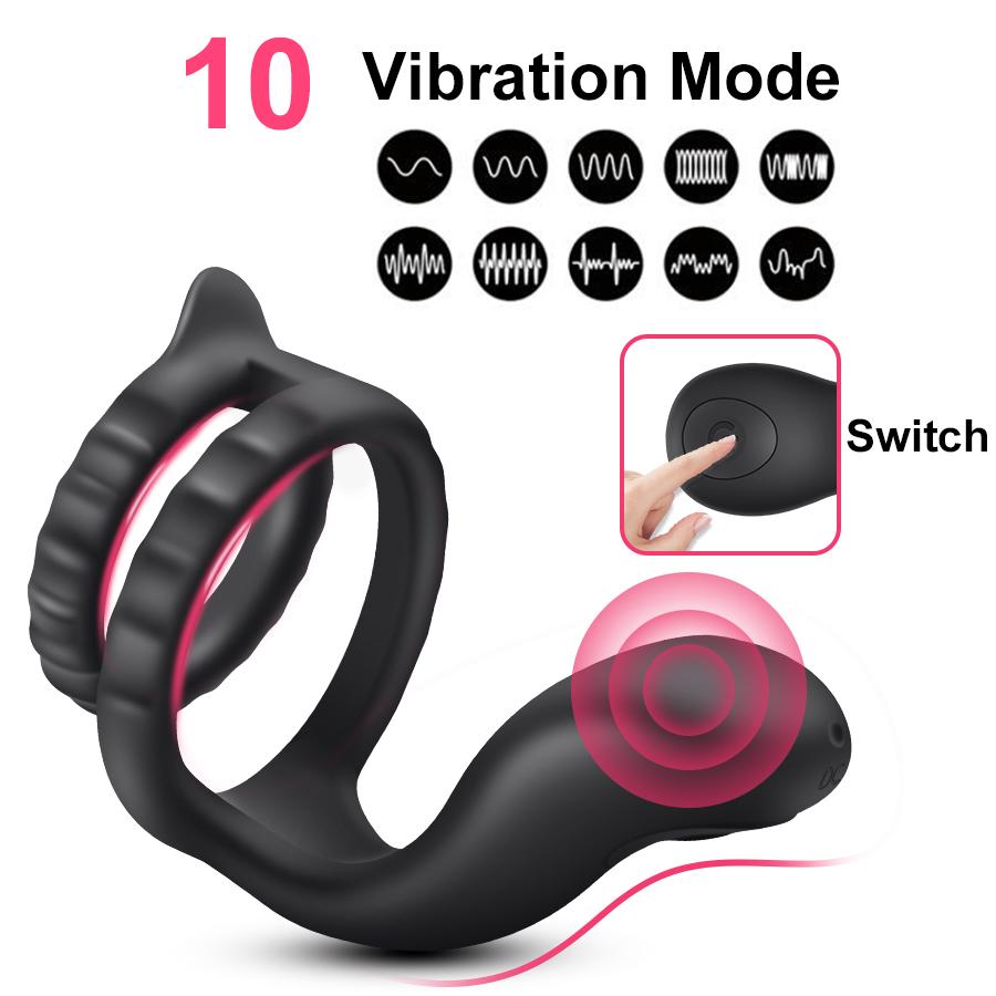 Wearable Sleeve for Penis Cock Ring Vibrator Sex Toys for Adults Vibrating Rings  Stimulator Men Sexy Toys
