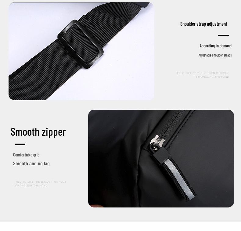 2025 Spring Men's Trendy Shoulder Bag: Fashionable, Functional, Waterproof Nylon Crossbody