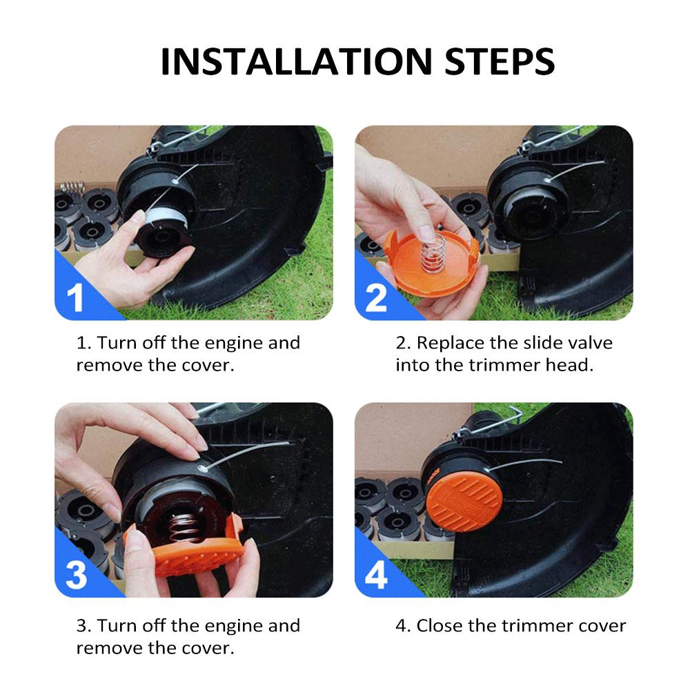 AF100 Szpula do podkaszarki, Zamienna szpula do podkaszarki, Przezroczysta żyłka do podkaszarki 0,065 cala,