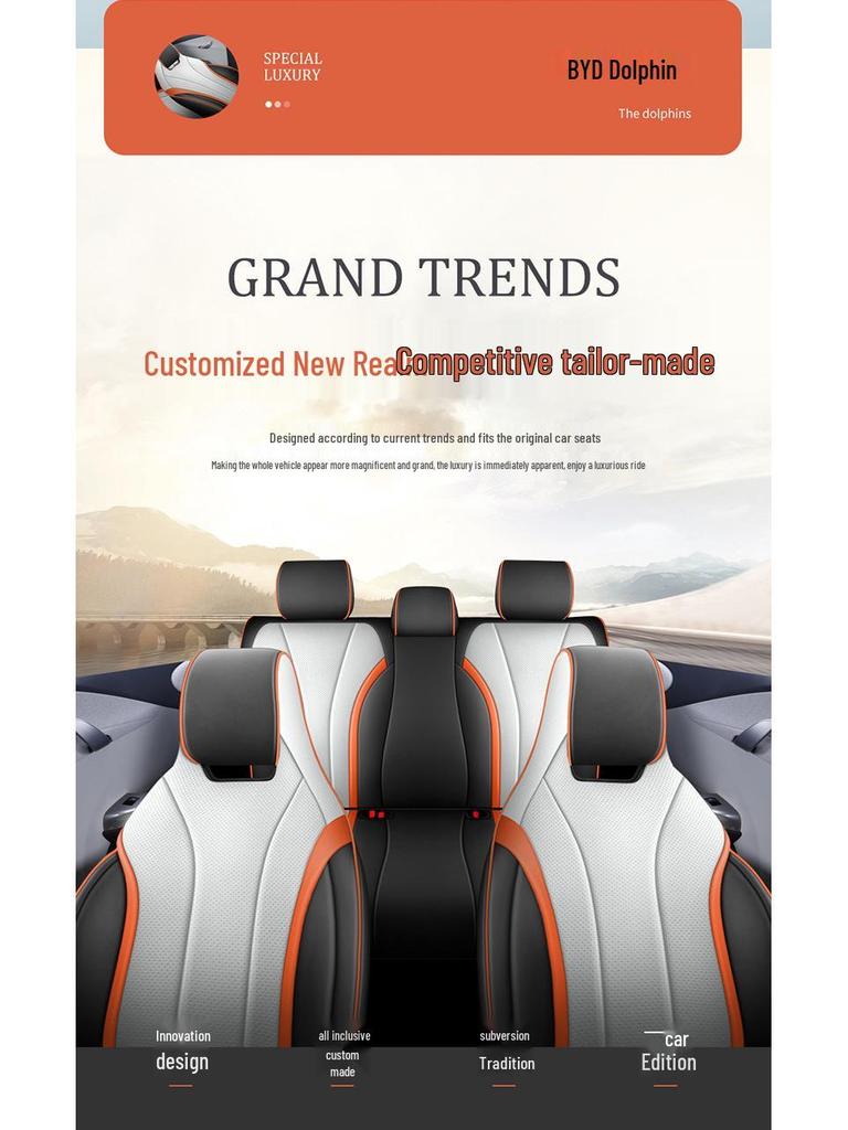 2022 BYD Dolphin Car Seat Cover: Universal Leather, Four Seasons, Full Surround Cushion