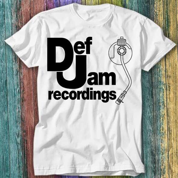 Def Jam Recordings DJ Music Turntable Vinyl T Shirt Top Tee 353