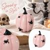 Halloween Resin Pumpkin Figurine Decor for Tabletop Shelf Mantel Home Party Indoor Outdoor Centerpiece