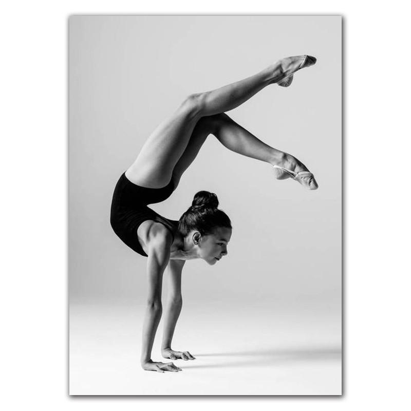 Mode Poster Ballett Mädchen Schwarz Und Weiß Leinwand Malerei Schöne Ballerina Tanzen Poster Drucke Bild Home Decor HD0071