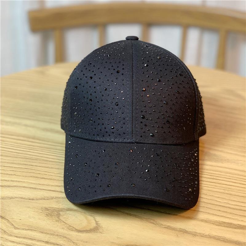 Bling Bling Strass-Baseballkappe, Glitzernde Nieten-Verstellbare Mütze für Damen & Herren