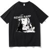 Reneé Rapp BITE ME Koszulki Ubrania Unisex Koszulki z Nadrukiem Vintage Koszulki Zespołu Rockowego Krótki Rękaw Modny Okrągły Dekolt Letnie Streetwear