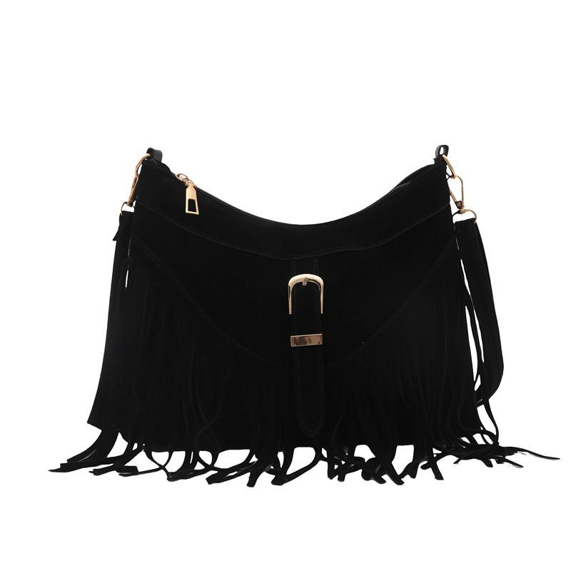 Bohemian Fringe Bag For Women Small Shoulder Crossbody Ethnic Travel Purse