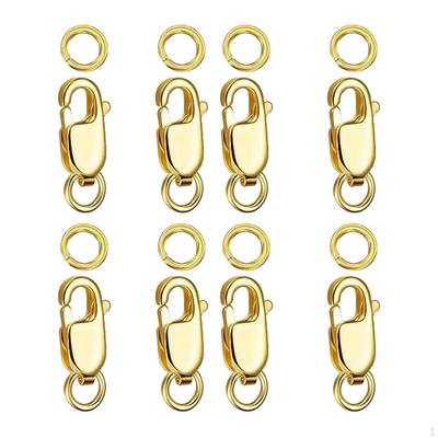 8Pcs Lobster Claw Clasp Accessories Handmade Bracelet Metal Exquisite Connector with Closed