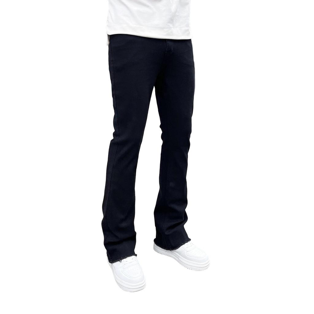 Herren Lässige Kleine Gerade Jeanshosen Mode Weite Hosen Farbe Jeans