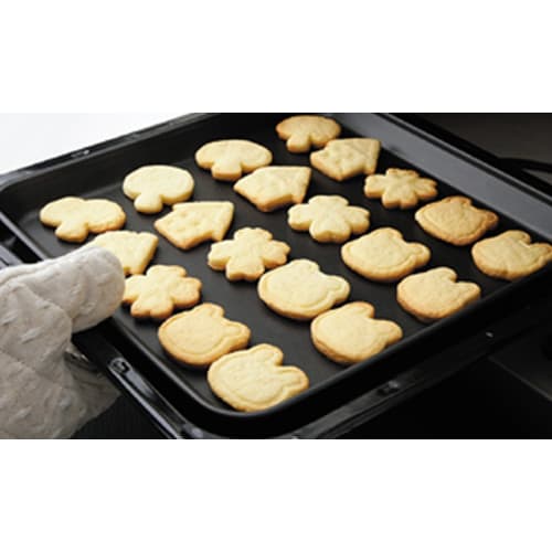 Shimomura Kihan Kuchen- und Biskuitrollenform [Hergestellt in Japan] Ofenfestes Backblech, 28,5 x 28,5 cm, Antihaftbeschichtet, Schwarzblech, für Kekse, Süßwaren, Chris