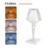 1pc Crystal Table Lamp Rechargeable Touch Light-changing Eye Protection Lamp For Home Bedroom Bedside Decoration Lighting