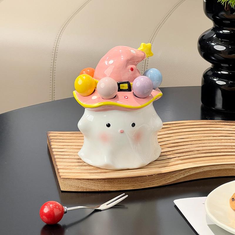 Creativity, Magic Ghost, Fruit Fork, Set, Home Use, Stainless Steel Dessert Fork, Luxury, Storage Can, Fruit Fork Box