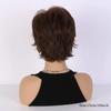Peluca corta sintética de 25 cm/10 pulgadas, cabello rizado marrón oscuro, pelucas de mujer de cuero cabelludo de simulación de moda