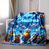 1Pc Merry Christmas Minions Blanket Soft And Comfortable Casual Warm Camping Travel Christmas Halloween Gift M91745
