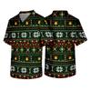 Men's Christmas Theme Caregiver Uniform, Holiday Scrub Top for Nurses and Workers