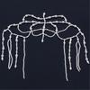 Pearls Tassels Hairpiece Elegant Weddings Headdress Original Handmade Headwear for Weddings and Parties