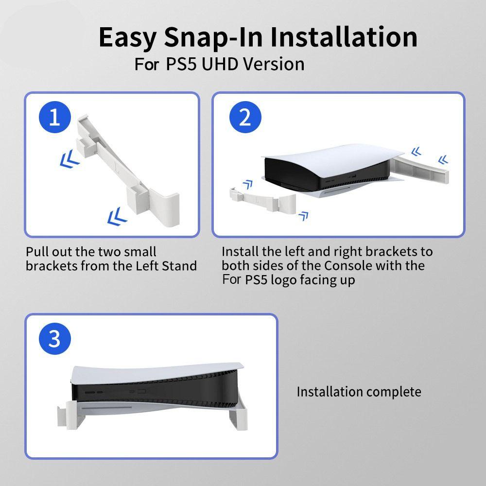 2pcs Non-slip Holder for PS5 Bracket Display Stand Game Console Dock Horizontal Base