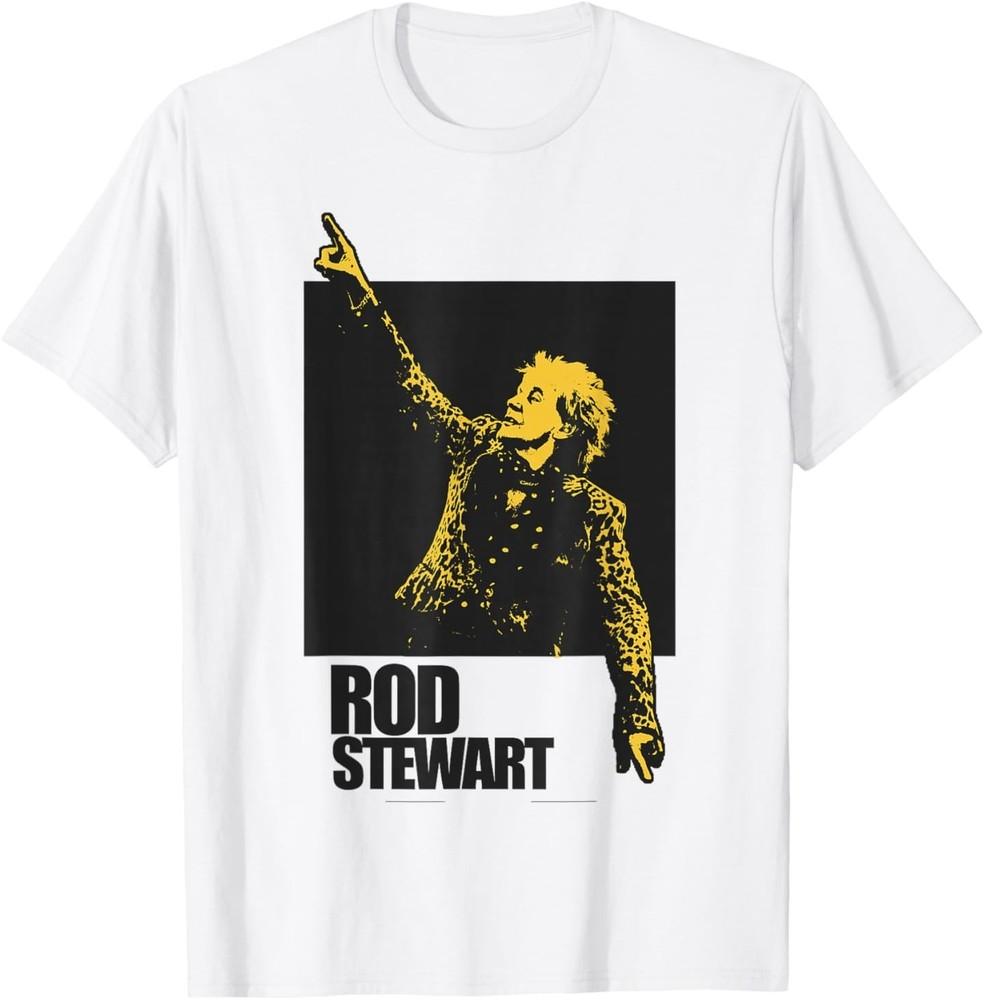 

Rod Stewart Pointing Photo T-Shirt L