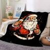1pc Santa Claus Beer Throw Blanket Soft Flannel, Cozy All Season Polyester Perfect for Home, Office