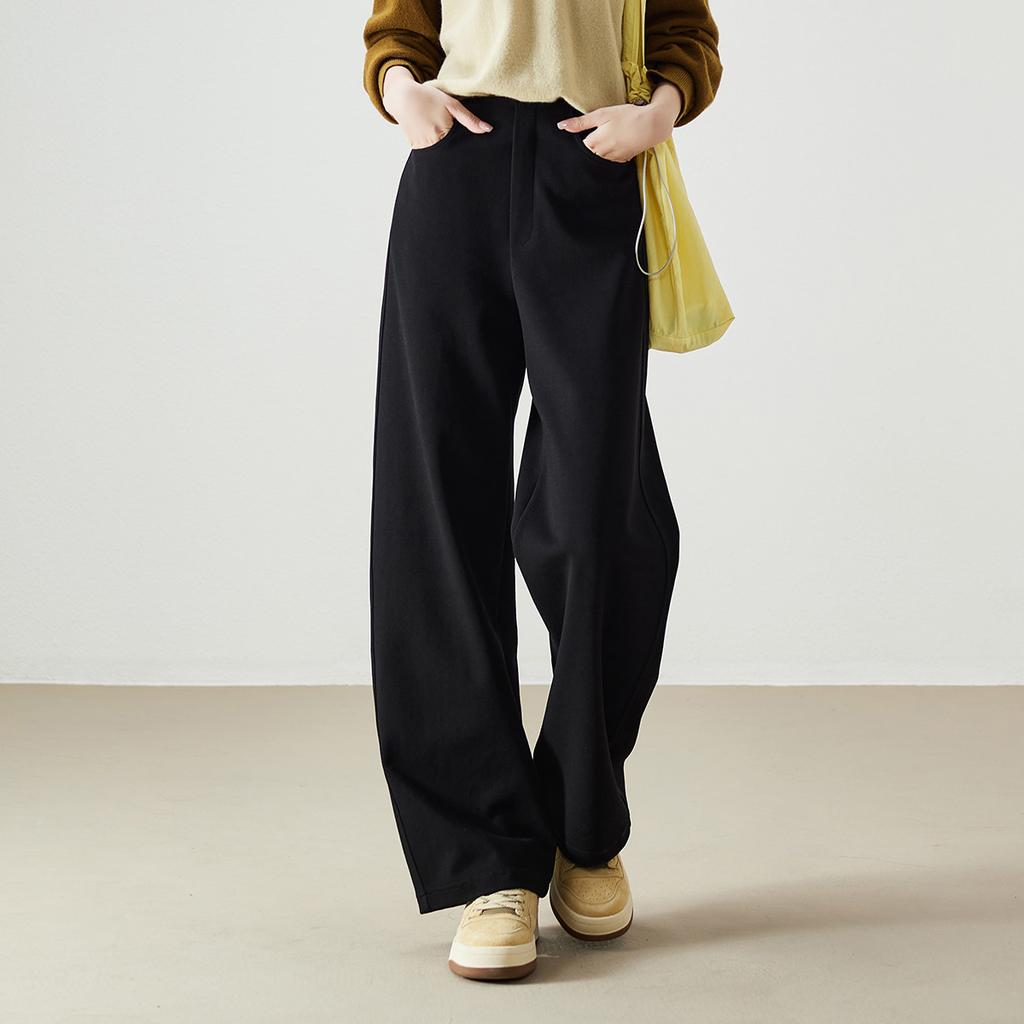 Half Elastic Waist Sports Casual Pants for Women In Autumn 2025, Fashionable, Loose and Versatile, Slimming and Floor Length Pants