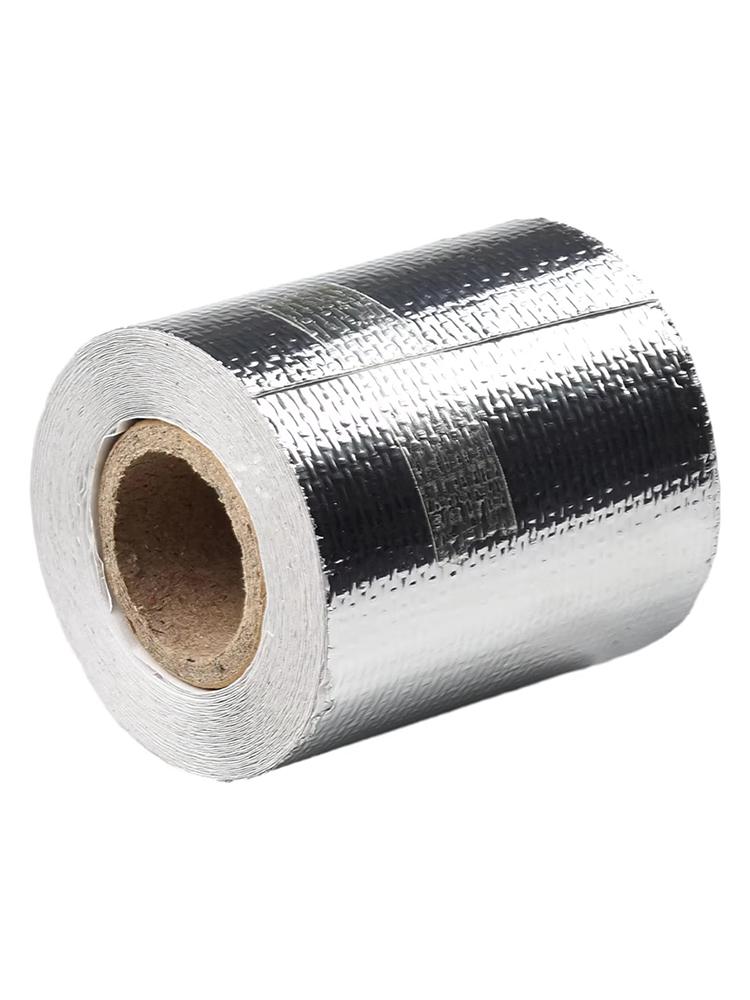 10m*5cm Exhaust Pipe Insulation Tape Exhaust Heat Tape Manifold Downpipe High Temperature Bandage Tape Silver Adhesive Tape