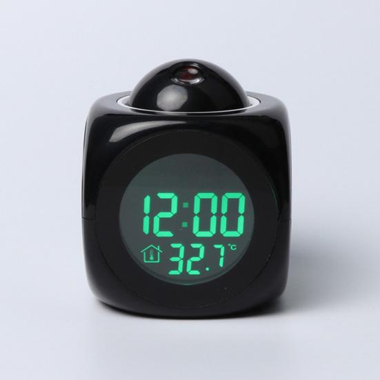 Projection Alarm Clock Digital Display Temperature Display Snooze Function USB/Battery
