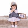 kEIUMI Full Silicone Vinyl 22 Inch Reborn Baby Doll Realistic Skin Look Like Newborn Girl Toys Children Gift