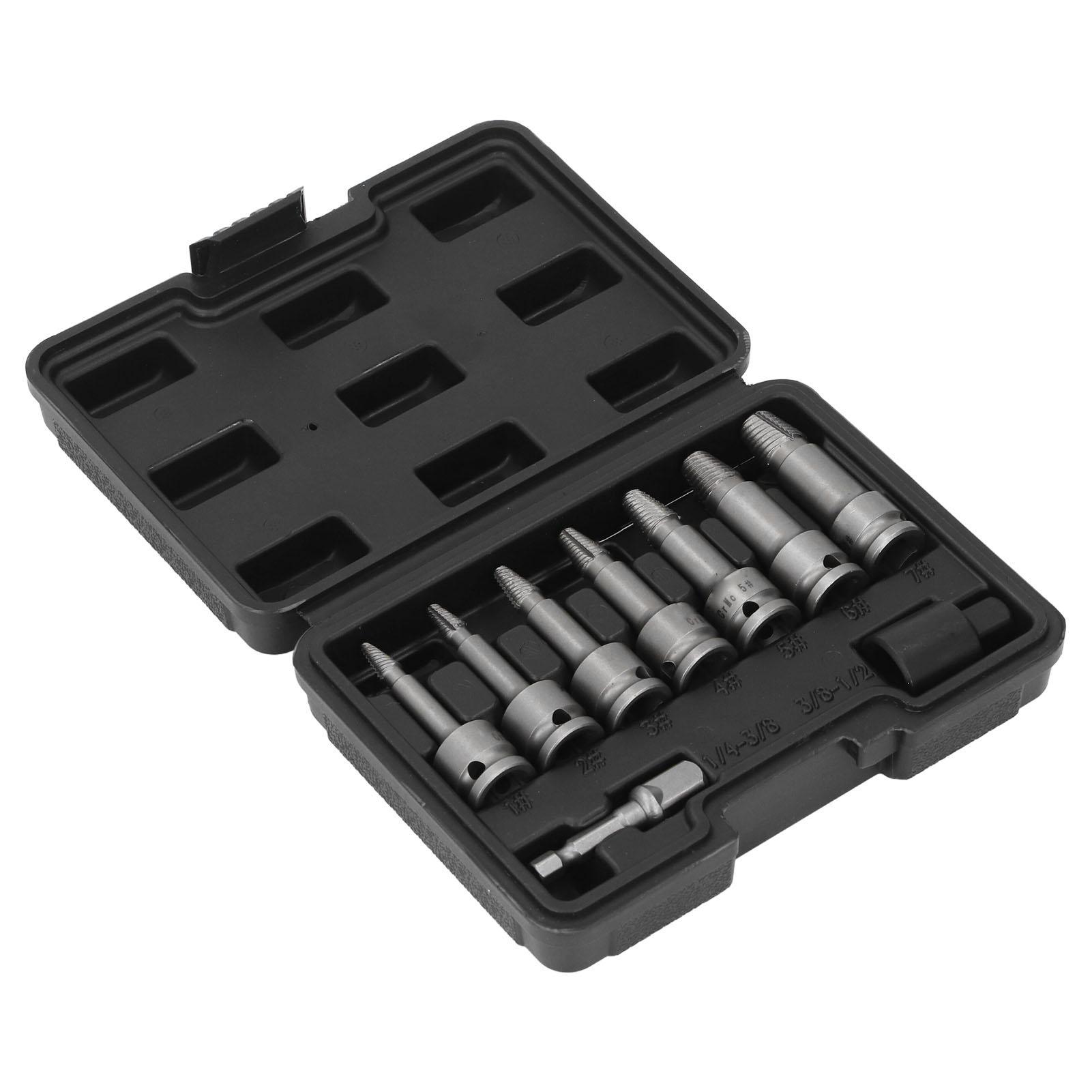 

Набір з 9 шт. екстракторів для гвинтів з приводом 3/8 Hex Easy Out для видалення іржавих, зламаних шпильок та болтів