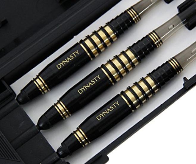 Dynasty BRASS DARTS SET SEVEN 01-31-023 darts black