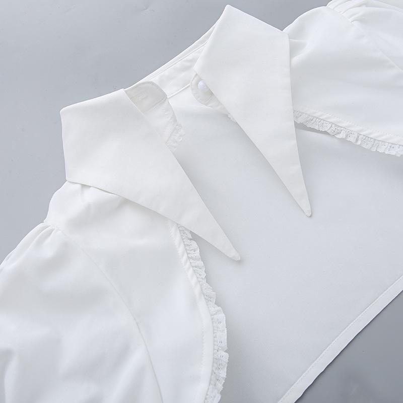 GMXIA Summer Polo Collar Puffy Sleeve Smock Top Corn-eye Webbing Slim-fit Halter Dress for Women