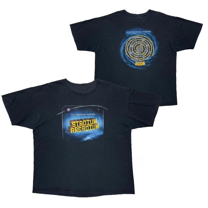 80's Vintage Red Hot Chili Peppers Vintage Loose Men's and Women's T-shirts Oversize Clothing Short Sleeve Cotton Tshirt