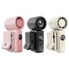 Clip-On Handheld Fan USB Rechargeable Mini Fan with LED Display 360 Degrees Rotating Clip Lightweight Cooling Fan for Travel Stroller Outdoor
