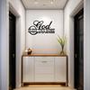 Large God Bless This Home Metal Wall Art Black Iron Laser Cut Rust Resistant Wall Decor for Family Office