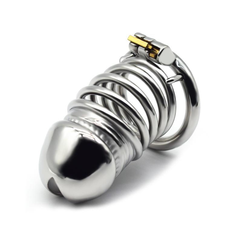 BDSM Adult Sex Toys Penis Cage Dick Ring Chastity Fetish   Slave Penis Extender Stainless Steel CB Lock Leten Scrotum