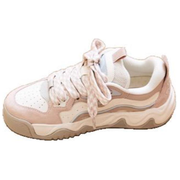 Anta Wave Comfortable Versatile Non-Slip Wear-Resistant Low-Top Skate Shoes Women Sneaker Gray Pink 122438095-2