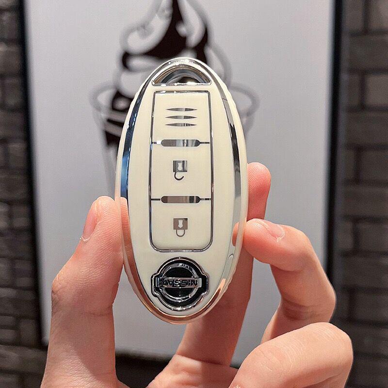 TPU Key Cover for Nissan Models: Sylphy, X-Trail, Teana, Qashqai, Tiida, Terra - Hot-Selling Car Shell.