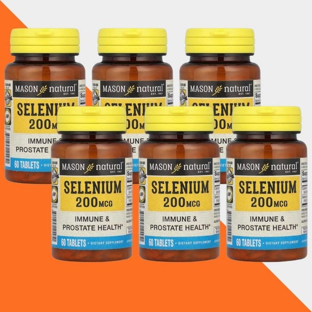 Mason Natural Selenium 200mcg 60 Tablets 6 pcs
