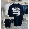 Summer New Handpainted Letter Printing Shortsleeved Unisexs Fashion Brand Halfsleeved Unisexs and Womens Loose Casual Tshirt