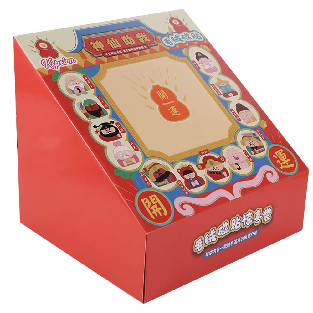 12pcs/set Yuchi Gong Chinese God Fridge Magnet Plush God of Longevity Pendant  Hanging Accessory