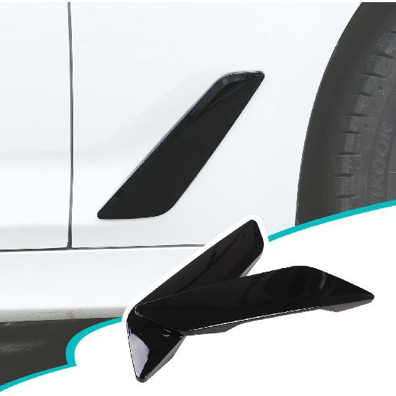 

Car Side Wing Air Vent Hood Intake Fender Cover Trim Compatible with BMW 5 Series G30 G38 2018-2022,Car Front Side Fender Air Outlet Cover Exterior ABS ,Piano Black