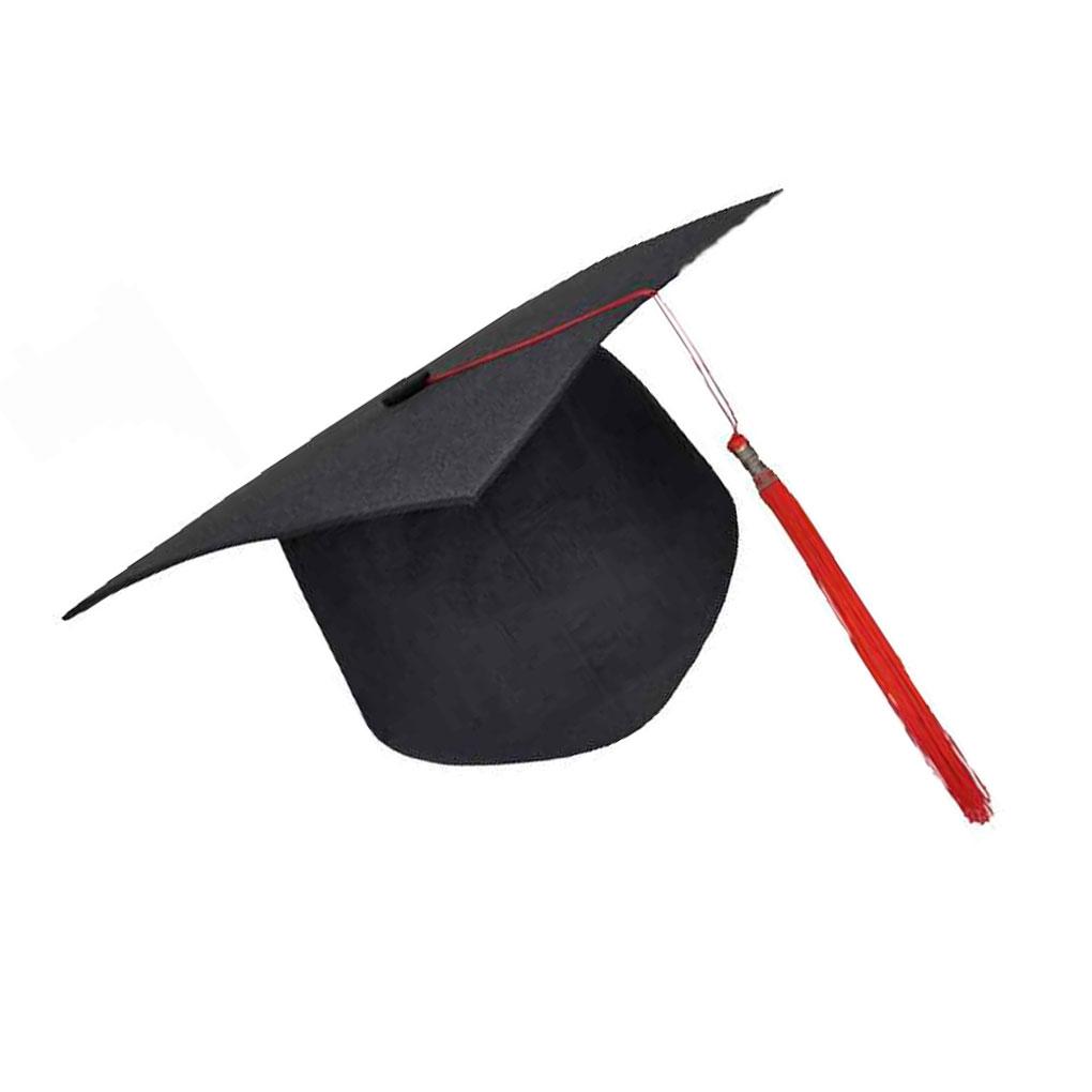 School Graduation Party Tassels Cap Mortarboard University Bachelors Master Doctor Academic Hat NEW Black Mortar Board
