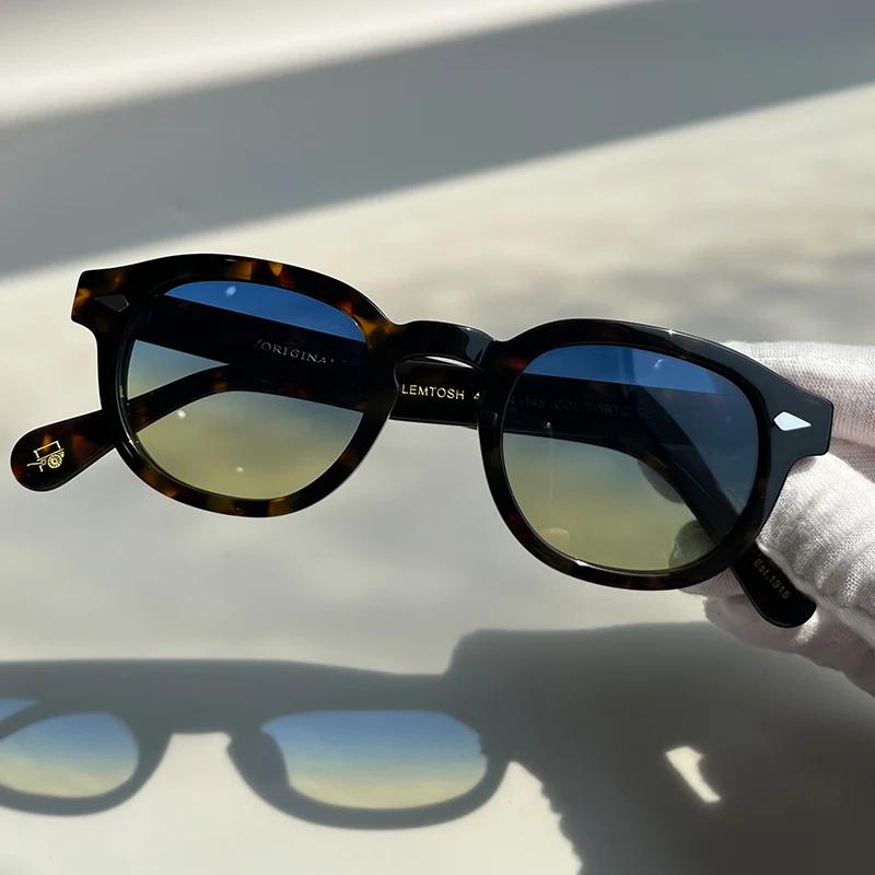 Occhiali da Sole di Alta Qualità Uomo Johnny Depp Lemtosh Occhiali da Sole Polarizzati Donna Marca di Lusso Montatura in Acetato Vintage