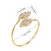 6Pcs/lot Gold Leaves Napkin Ring for Wedding Event Birthday Party Dinner Table Decoration Rhinestone Metal Napkin Buckles Holder