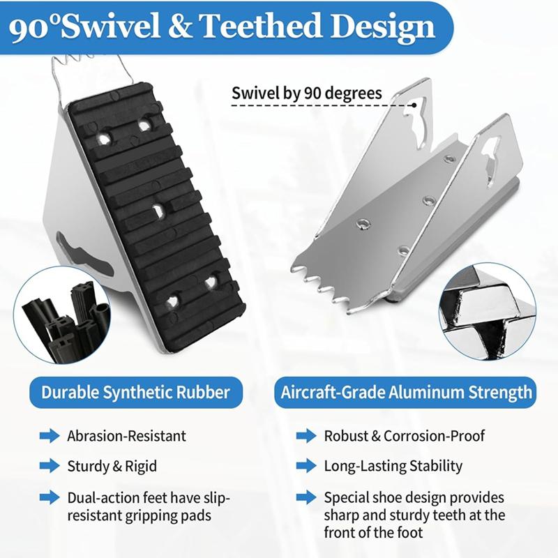 Shoe Kit 26-2 Extension Ladder Parts, Extension Ladder Feet Compatible With D1200 D1300 D1700 D1800 Series Ladders