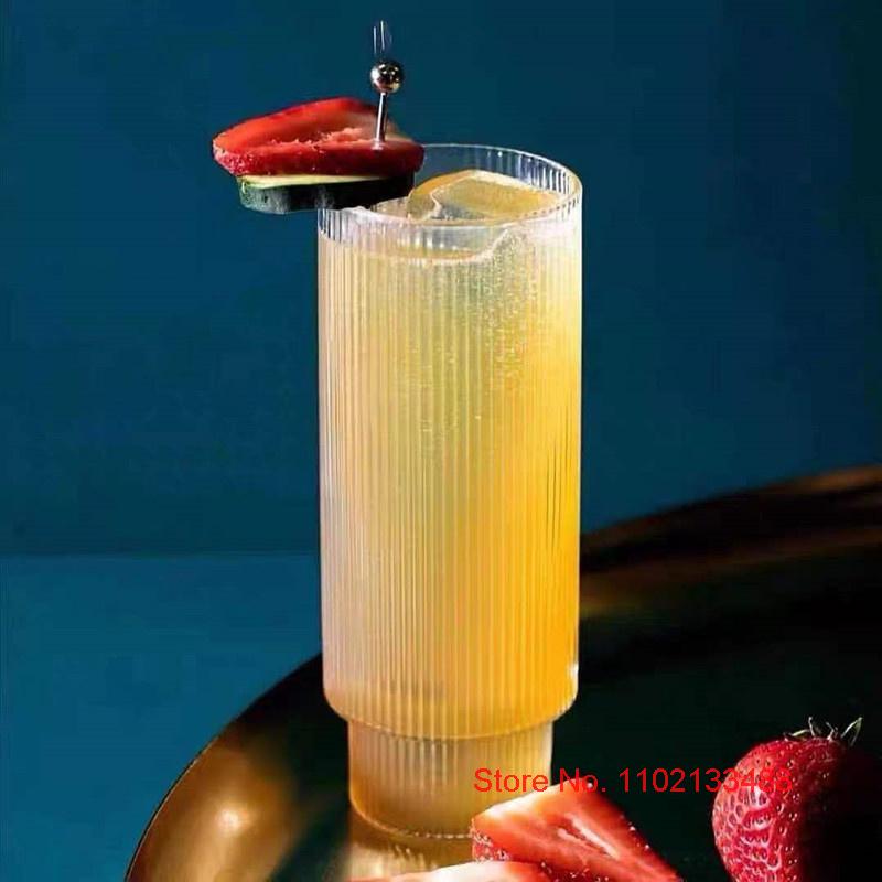 INS Simple Collins Glass Cocktail Cup Bar Husholdningsdrikkevarer Glassvarer Japansk Retro Juice Drikk Kaffe Øl Krus Melk Tekopp