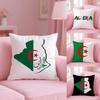 Algeria Flag National Cushion Cover Plush Fabric Soft Double-Sided Printed Invisible Zipper Sofa Pillow Case Home Decor