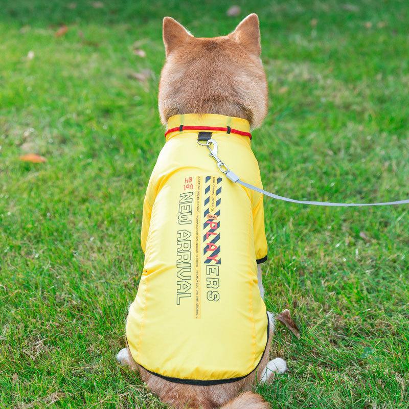 

Autumn and winter, puppy dog velvet cool jacket, small and medium-sized dog two feet warm, can pull cotton-padded clothes, pet clothes L (recommended weight 8-5.5 kg)