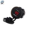 Car Charger Dual USB Port Multifunction LED Digital Display Voltmeter Waterproof Mobile Phone Smart Charging Socket Adapter