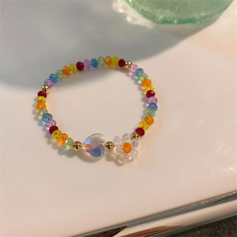 Broken Silver Faux Pearl Bracelet Fashion Charm Women INS Round Bead Bracelets Personality Girls Small Design Irregularly Cut Party Jewelry Gifts